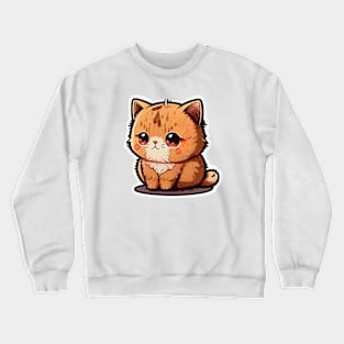 Kawaii Golden Brown Kitty Crewneck Sweatshirt